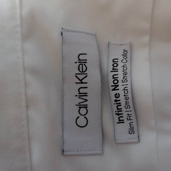 Calvin Klein Bundle Of Three Non Iron Long Sleeve Dress Shirts Size 17 - Picture 2 of 11
